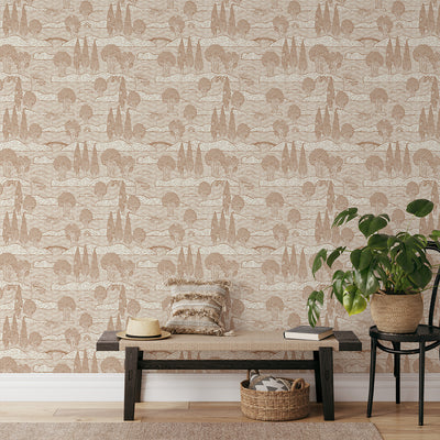 Beige Landscape Wallpaper CC351