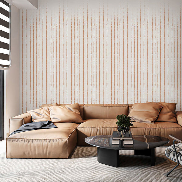 Orange Vertical Stripes Wall Mural AM200
