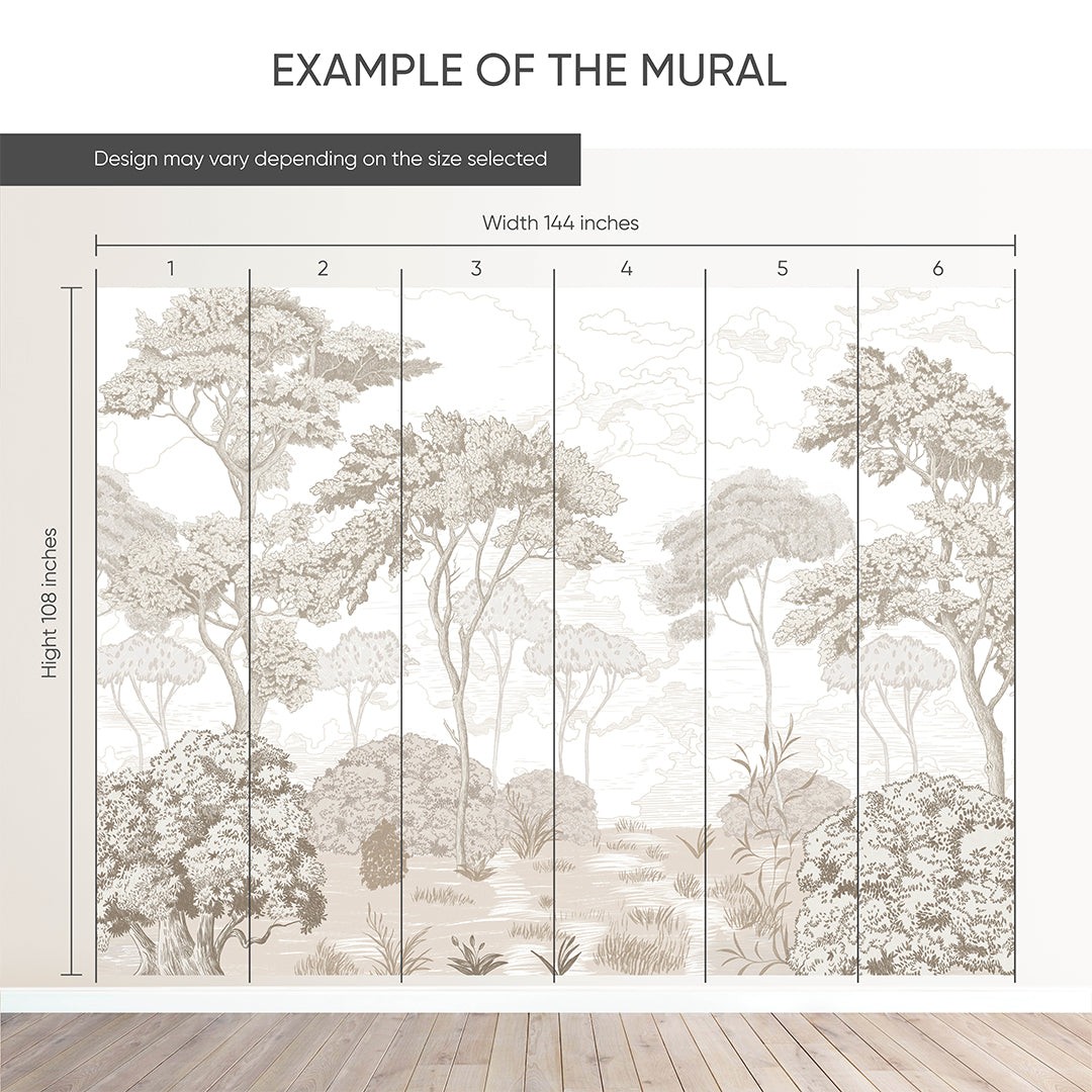 James Vintage Forest Wall Mural AM085