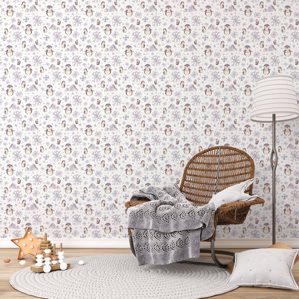 Penguin Nursery Wallpaper L140