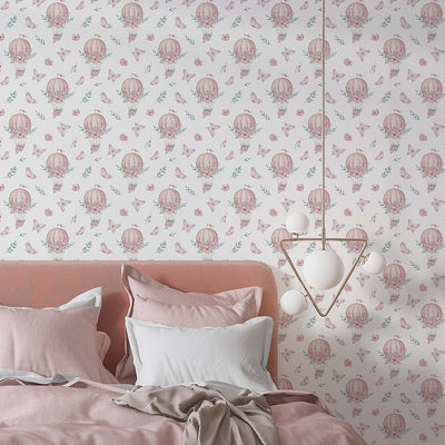 Pink Tiny Hot Air Balloon Wallpaper A053