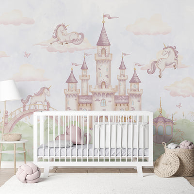 Pastel Magical Kingdom Wall Mural AM132