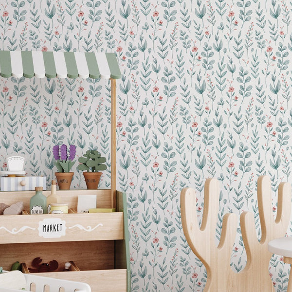 Delicate Floral Wallpaper A052 - CostaCover-Peel and stick Removable Wallpaper-Abstract-abstract floral-abstract mural