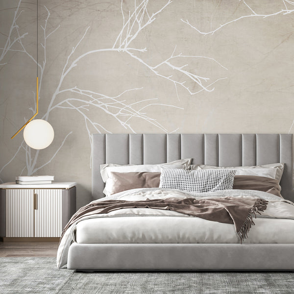 Neutral Tree Branch Wall Mural CCM205