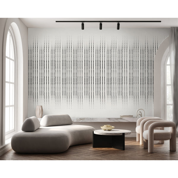Black Vertical Stripes Wall Mural AM199