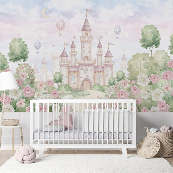 Blossom Magic Kingdom Wall Mural AM138 - CostaCover-Peel and stick Removable Wallpaper-accent wallpaper-adhesive wallpaper-baby bedroom