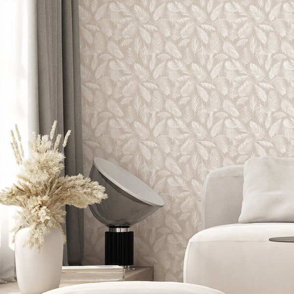 Neutral Beige Palm Leaf A133