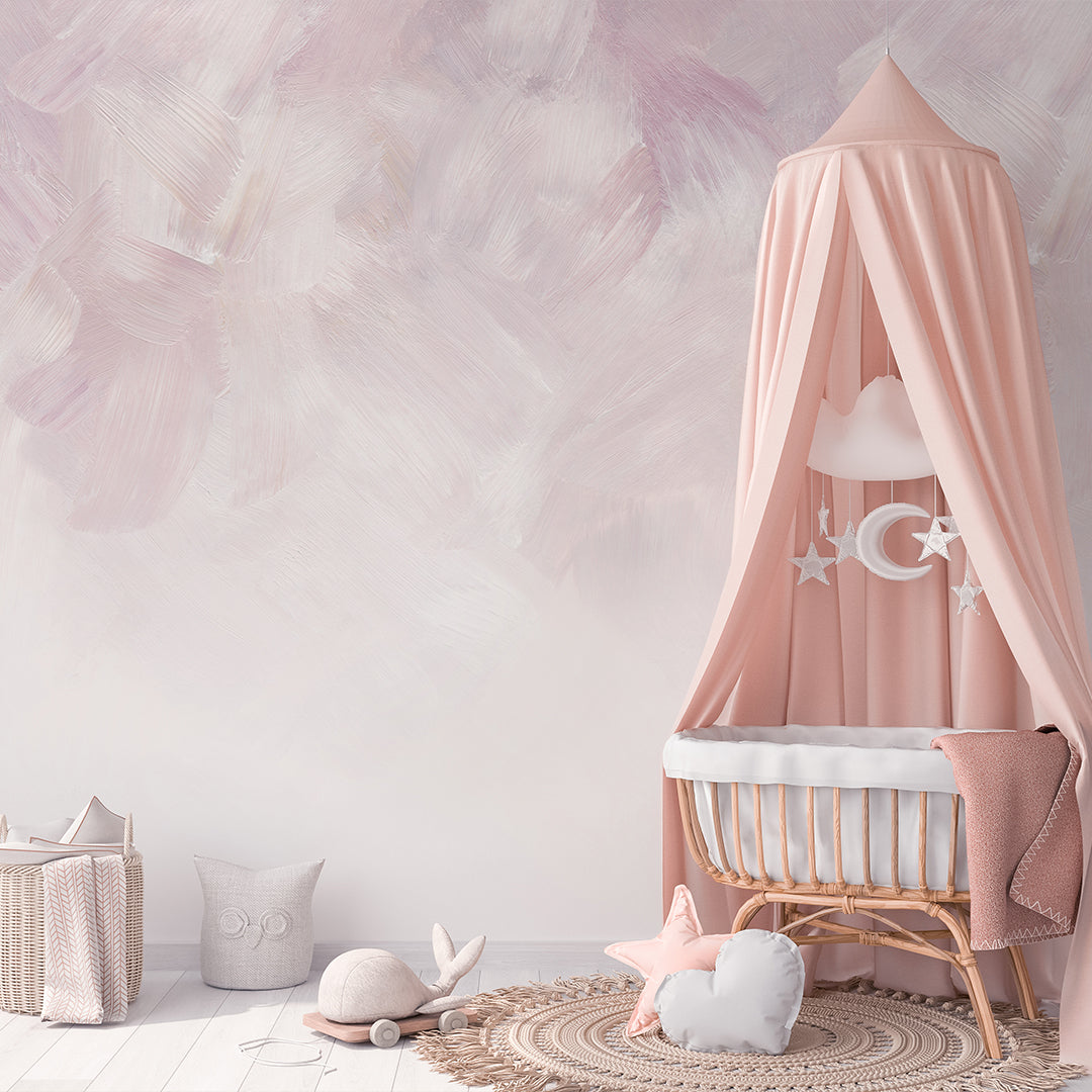Pink Ombre Brushstroke Wall Mural WM103