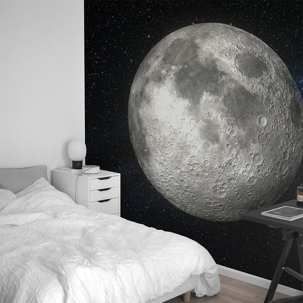 Full Moon in Galaxy Glow Wall Mural WM061 - CostaCover - Peel and stick Removable Wallpaper - abstract wallpaper - accent wallpaper - adhesive wallpaper
