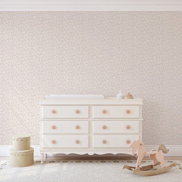 Pink Floral Vine Wallpaper L112
