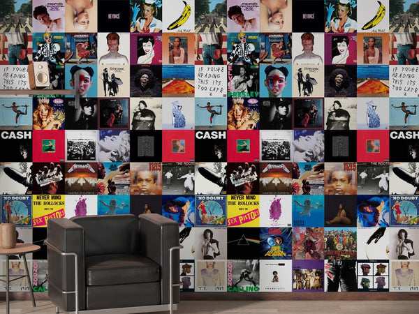 Album Covers Wall Mural CCM178 - CostaCover - Peel and stick Removable Wallpaper - Abstract - abstract lines - abstract mural