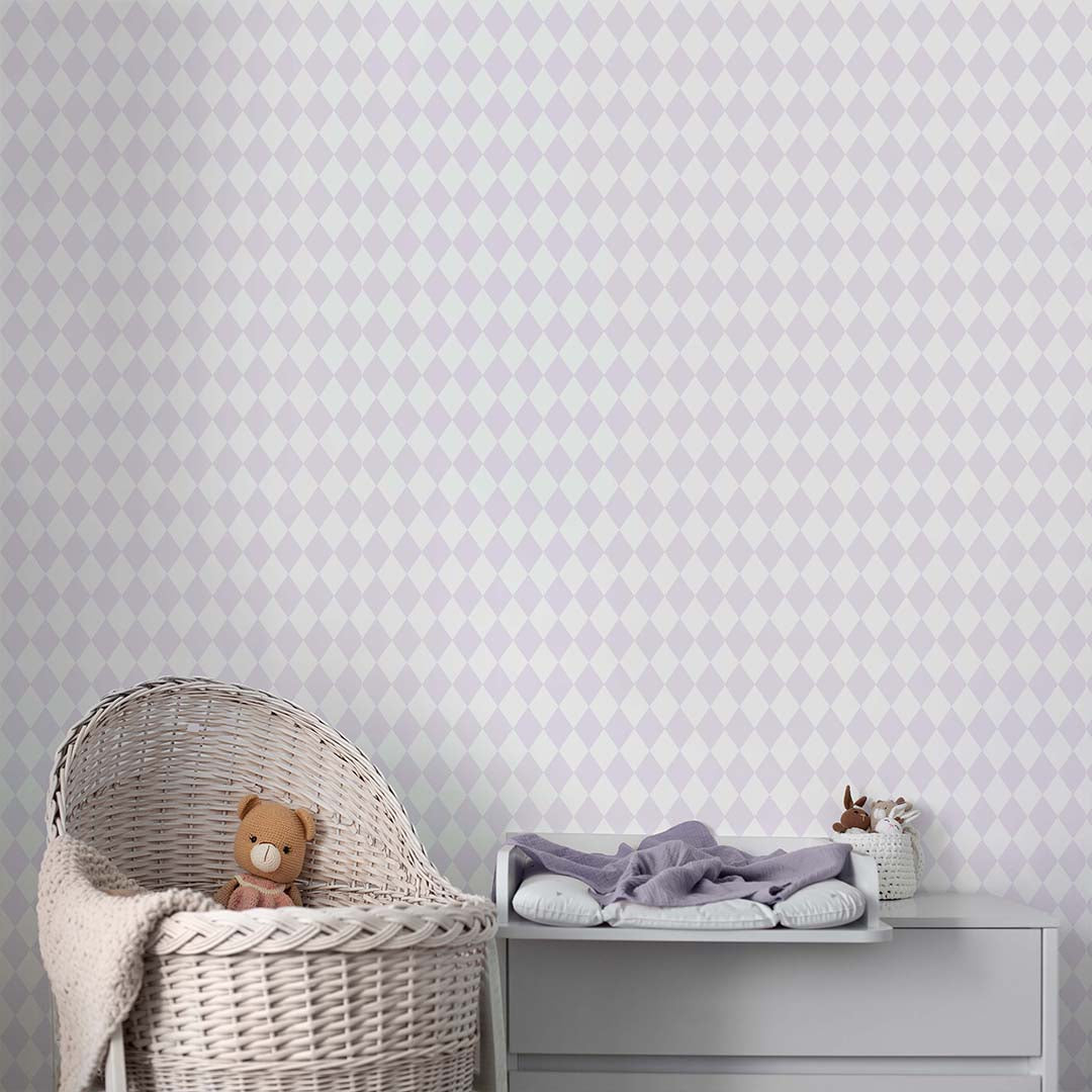 Pastel Purple Rhombus Wallpaper S026