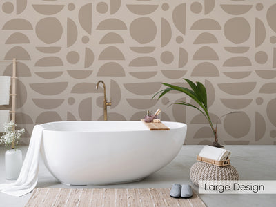 Abstract Brown & Beige Stones Self Adhesive Wallpaper W031