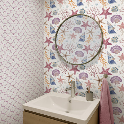 Seashells and Corals Wallpaper S090
