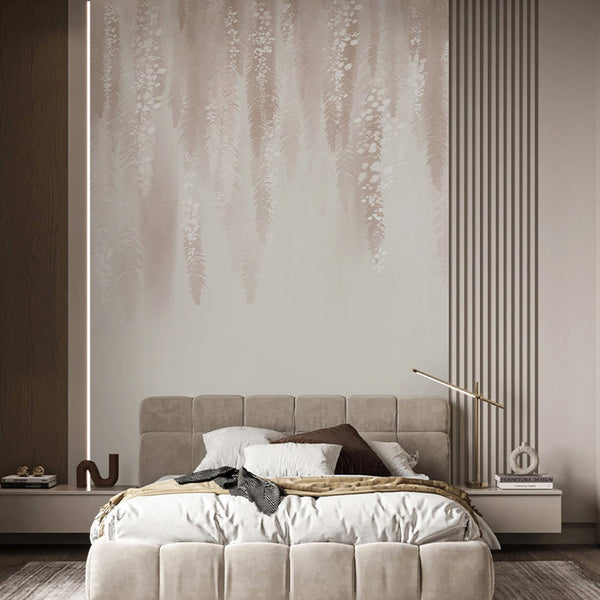 Hanging Flowers Art Wall Mural SM003 - CostaCover - Peel and stick Removable Wallpaper - abstract floral - abstract wall art - abstract wallpaper