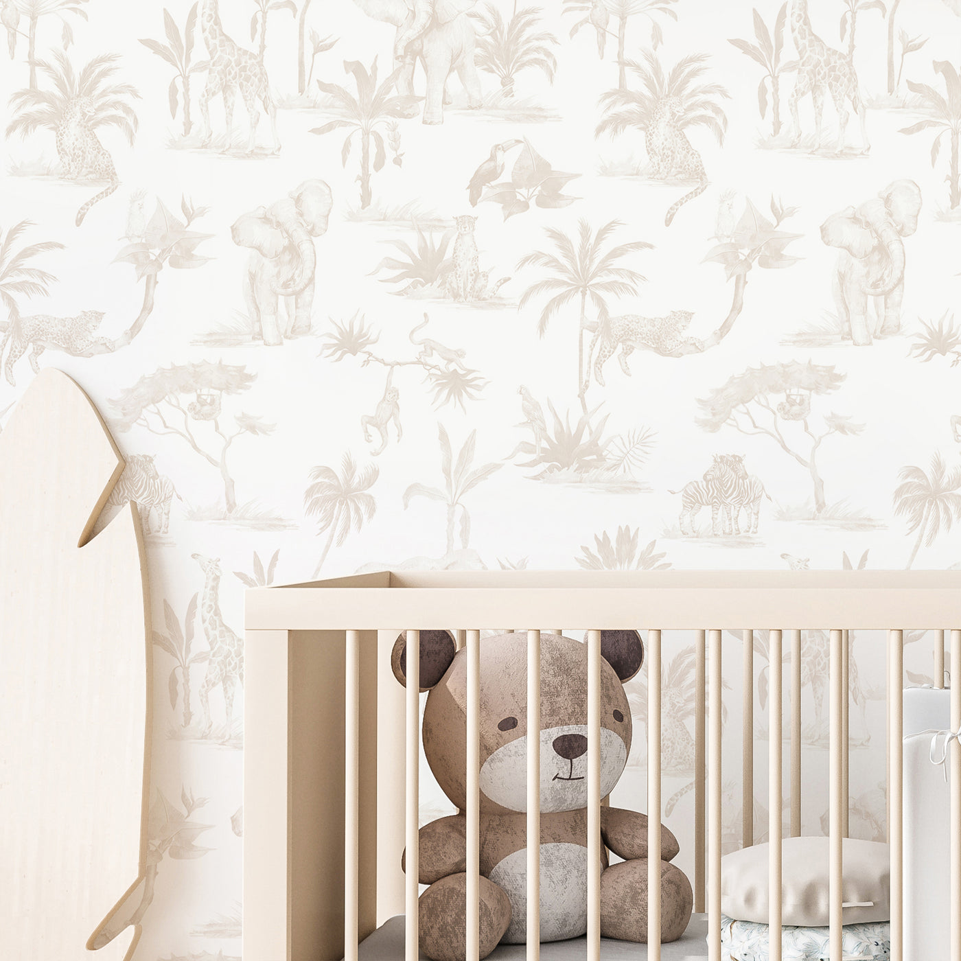 Beige Animal Print  Wallpaper CC339