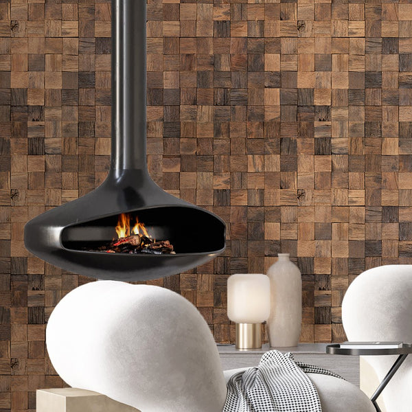 Mosaic Rustic Panels Wallpaper A005 - CostaCover - Peel and stick Removable Wallpaper - about walls - abstract wallpaper - accent wallpaper