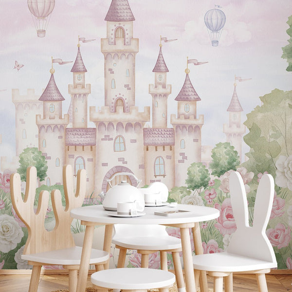 Blossom Magic Kingdom Wall Mural AM138 - CostaCover-Peel and stick Removable Wallpaper-accent wallpaper-adhesive wallpaper-baby bedroom