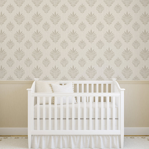 Neutral Leaf Wallpaper L027