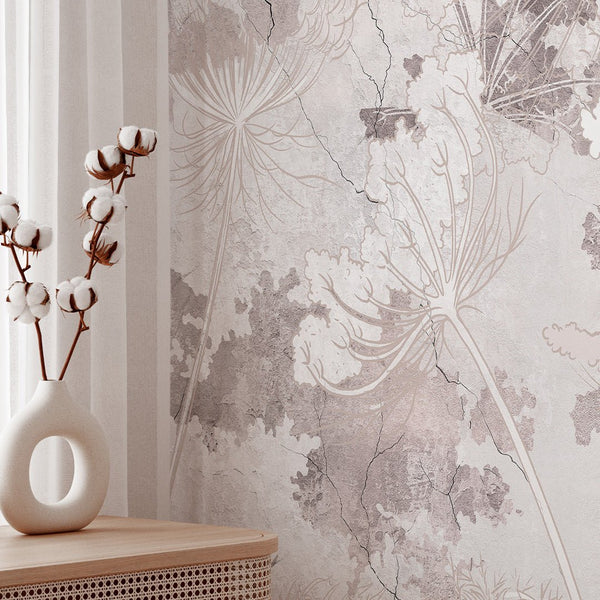 Gray & Pink Concrete Wall Mural CCM139 - CostaCover - Peel and stick Removable Wallpaper - abstract wallpaper - accent wallpaper - adhesive wallpaper