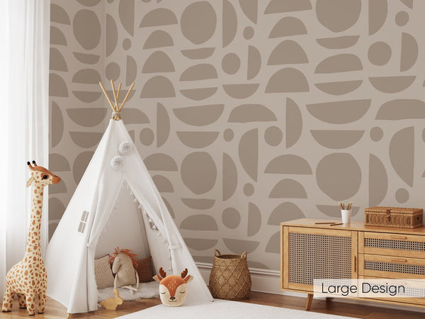 Brown & Beige Stones Wallpaper W031 - CostaCover - Peel and stick Removable Wallpaper - Abstract - abstract lines - abstract wall art