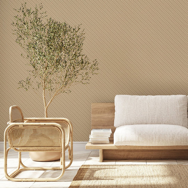 Rattan Weave Effect Style 3 Wallpaper A016 - CostaCover - Peel and stick Removable Wallpaper - about walls - abstract wallpaper - accent wallpaper