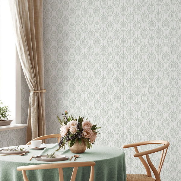 Green Gray Botanical Leaf L037