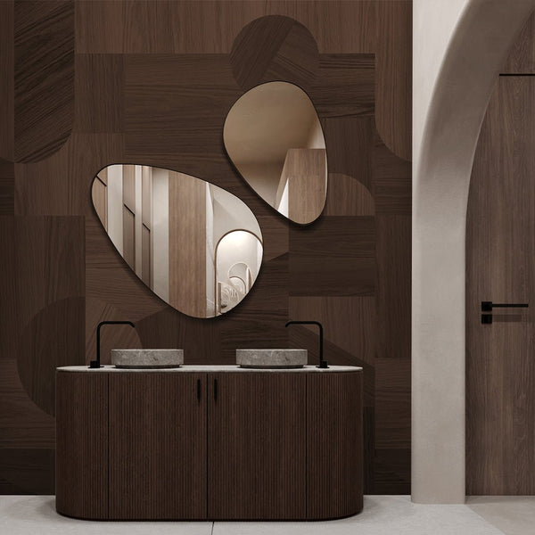 Dark Walnut Wood Texture Wall Mural AM098 - CostaCover - Peel and stick Removable Wallpaper - about walls - Abstract - abstract floral