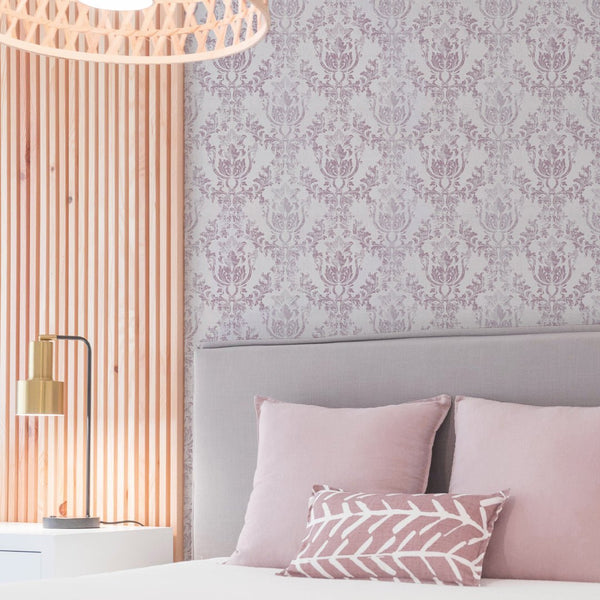 Pink Rococo Wallpaper W101 - CostaCover - Peel and stick Removable Wallpaper - abstract wall art - abstract wallpaper - accent wallpaper