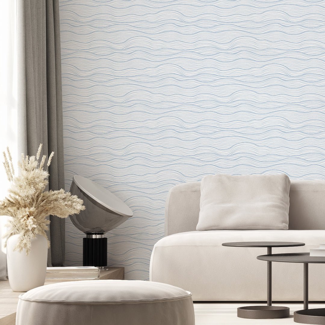 Light Blue Waves Wallpaper A098