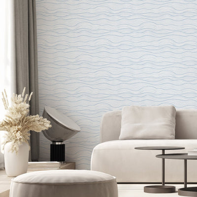 Light Blue Waves Wallpaper A098