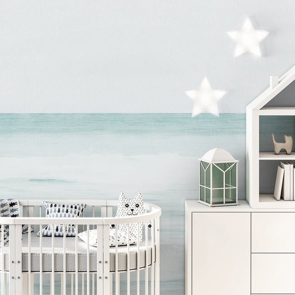 Pastel Ocean View Wall Mural AM167 - CostaCover-Peel and stick Removable Wallpaper-abstract wallpaper-accent wallpaper-adhesive wallpaper