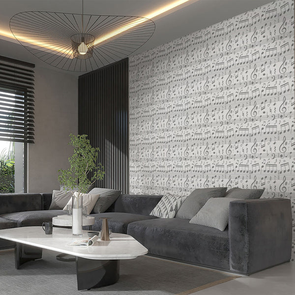 Gray Sheet Music Wallpaper S136