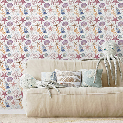 Seashells and Corals Wallpaper S090