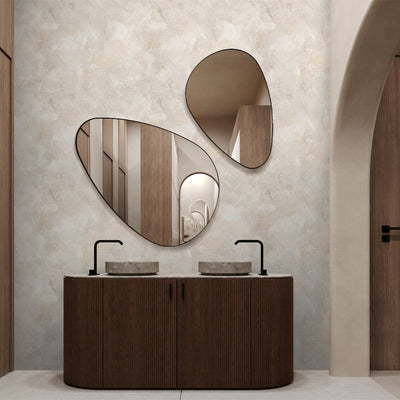 Beige Limewash Wallpaper A034