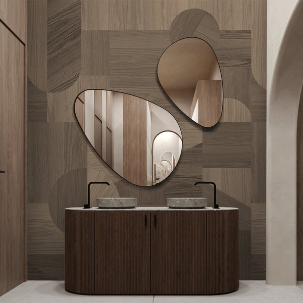 Walnut Wood Texture Wall Mural AM095 - CostaCover - Peel and stick Removable Wallpaper - about walls - Abstract - abstract lines