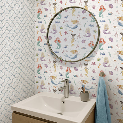 Cute Tiny Mermaids Wallpaper S091