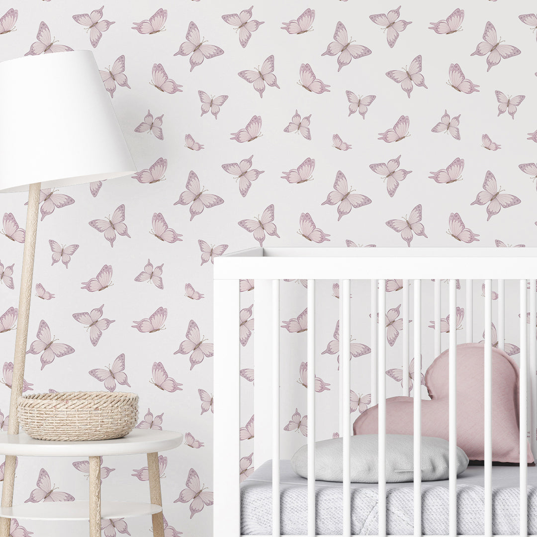 Pink Tiny Butterfly Wallpaper A050