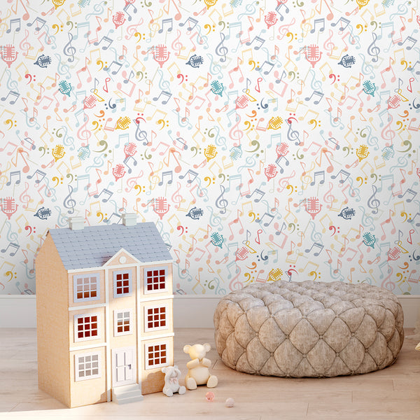 Colorful Music Notes Wallpaper S135