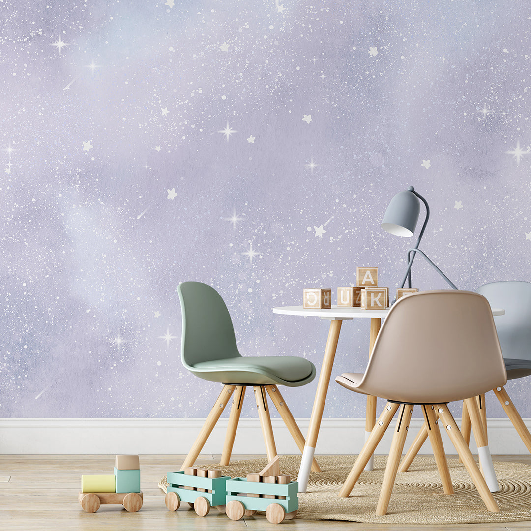 Light Purple Galaxy Wall Mural SM094