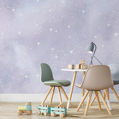 Light Purple Galaxy Wall Mural SM094