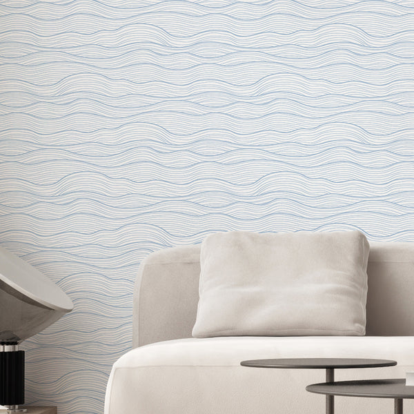 Light Blue Waves Wallpaper A098