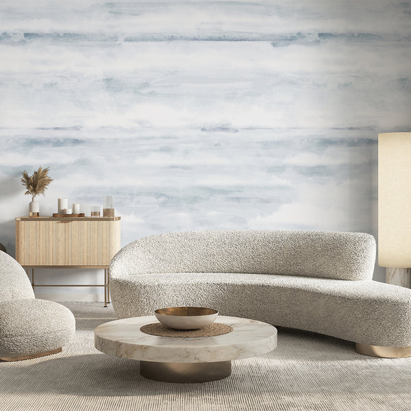 Blue Watercolor Wash Wall Mural AM173