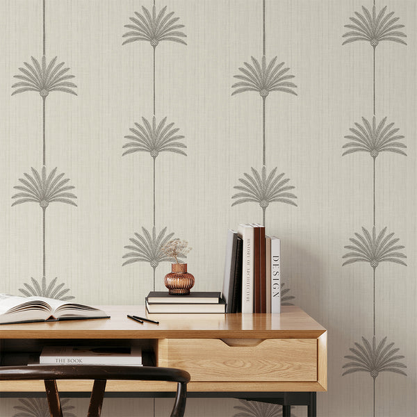 Neutral Palm Tree Wallpaper L001