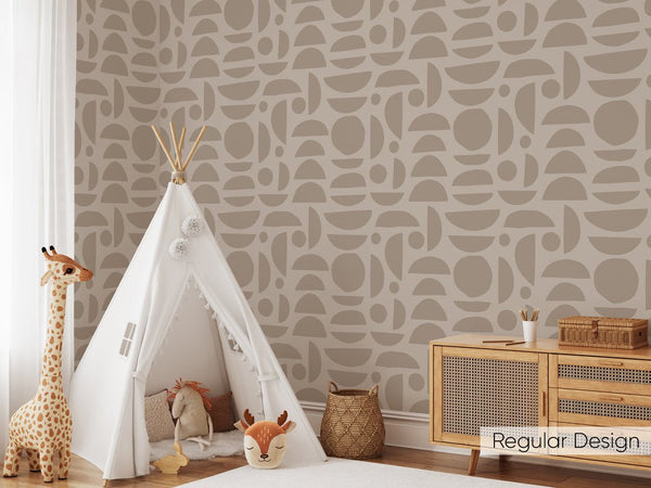 Brown & Beige Stones Wallpaper W031 - CostaCover - Peel and stick Removable Wallpaper - Abstract - abstract lines - abstract wall art