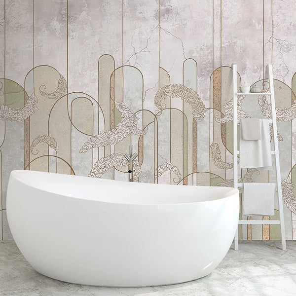 Pastel Green Concrete Wall Mural CCM140 - CostaCover - Peel and stick Removable Wallpaper - abstract wallpaper - accent wallpaper - adhesive wallpaper