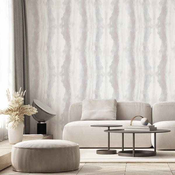 Neutral Watercolor Striped Wall Mural AM171