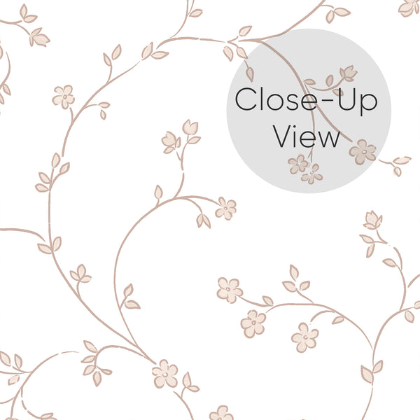 Neutral Floral Vine Wallpaper L110