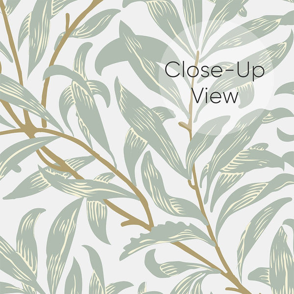 Green Willow Bough by Morris Wallpaper W091 - CostaCover - Peel and stick Removable Wallpaper - abstract floral - abstract wall art - abstract wallpaper