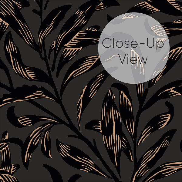 Black & Bronze Willow Bough by Morris Wallpaper W093 - CostaCover - Peel and stick Removable Wallpaper - abstract wall art - abstract wallpaper - accent wallpaper